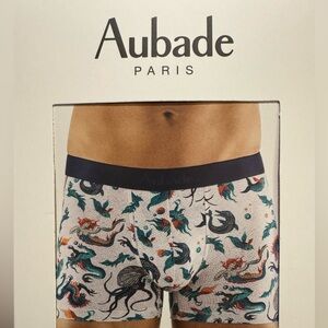 NWT Aubade Men's Boxer Briefs with Mythical Mosaic Tile Design